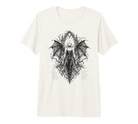 Gothic Winged Dark Fairy Sketch Aesthetic Alt Grunge Camiseta Premium