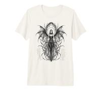Gothic Winged Dark Fairy Sketch Aesthetic Alt Grunge Camiseta Premium