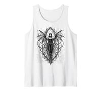 Gothic Winged Dark Fairy Sketch Aesthetic Alt Grunge Camiseta sin Mangas