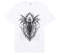 Gothic Winged Dark Fairy Sketch Aesthetic Alt Grunge Comfort Colors Adult Heavyweight T-Shirt
