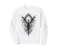 Gothic Winged Dark Fairy Sketch Aesthetic Alt Grunge Sudadera