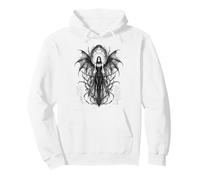 Gothic Winged Dark Fairy Sketch Aesthetic Alt Grunge Sudadera con Capucha