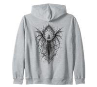 Gothic Winged Dark Fairy Sketch Aesthetic Alt Grunge Sudadera con Capucha