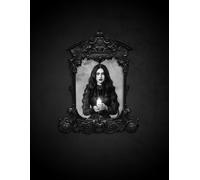 Gothic Woman Holding Candle in Black Frame Sketchbook - Cream Color Interior Sketch Pages for Gothic Art - Sketch Pages Numbered: This Sketch Book ... doodling, writing, and brainstorming.