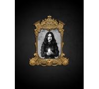 Gothic Woman Holding Candle in Gold Frame Sketchbook - Cream Color Interior Sketch Pages for Gothic Art - Sketch Pages Numbered: This Sketch Book ... doodling, writing, and brainstorming.