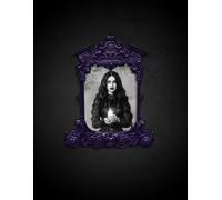 Gothic Woman Holding Candle in Purple Frame Sketchbook - Cream Color Interior Sketch Pages for Gothic Art - Sketch Pages Numbered: This Sketch Book ... doodling, writing, and brainstorming.