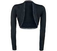 Gothicana by EMP Mujer Bolero Negro con Encaje S