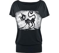 Gothicana by EMP Mujer Camiseta Negra con Estampado Mandala XL