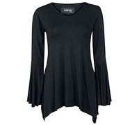 Gothicana by EMP Mujer Camiseta Negra de Manga Larga con Mangas Trompeta 3XL