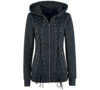 Gothicana by EMP Mujer Chaqueta negra con capucha y cordones 5XL