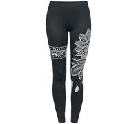 Gothicana by EMP Mujer Leggings Negros con Estampado de Mandala XXL