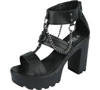 Gothicana by EMP Mujer tacones negros con cadenas y anillos EU40