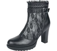 Gothicana by EMP Mujer Tacones negros con cremallera en el talón y tiras con tachuelas EU41