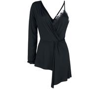 Gothicana by EMP Mujer Top Negro con Diferentes Lados L