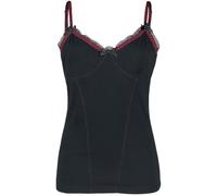 Gothicana by EMP Mujer Top Negro con Encaje XL