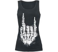 Gothicana by EMP Mujer Top Negro con Falda de Mano S