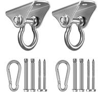 GothicBride Ganchos de Techo SUS304 Stainless Steel Tarea Pesada 360° Rotate Anclaje de Techo para Hormigón y Madera Yoga, Hamacas, Sillón Colgante, Saco Boxeo Capacidad 450Kg (2 piezas 90°.)