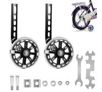 GothicBride Ruedas de apoyo para bicicleta infantil 2 piezas Ruedas de apoyo universales ajustables Ruedas de seguridad con luces intermitentes para bicicletas de 12 14 16 18 20 pulgadas Bicicleta de