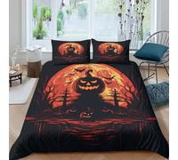 GothicHorrorArt Funda Edredon Microfibra 3 Piezas Compuesto Impresión 3D Cierre de GothicHorrorArt Funda de Edredón Funda de Almohada a Juego Antibacteriana Lavables for niña King（220x240cm）