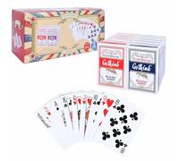 GOTHINK 12 Pack Baraja de Cartas Poker Profesional - 6 Rojo y 6 Azul, Juego de Cartas Ideal para Juegos Familiares, Póker, Texas Holdem, Blackjack y Bridge