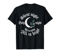Gothmas Holiday Moon & Holly - Navidad Festiva Oscura Camiseta