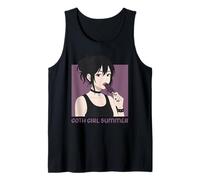 Gótico Chica Verano Oscuro Oculto EMO Anime Manga Camiseta sin Mangas