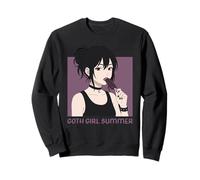 Gótico Chica Verano Oscuro Oculto EMO Anime Manga Sudadera