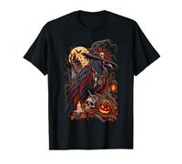 Gótico Cuervo Cuervo Bruja Halloween Fantasía Os Camiseta gráfica económica