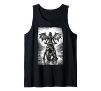 Gótico Dark Biker Angel Girl, Demon Wings Street Style Camiseta sin Mangas