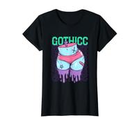 Gótico EMO Gothicc Pastel Gótico Muslos Gruesos Botín Camiseta gráfica económica