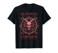 Gótico Goat 666 Bruja Diablo Baphomet Arte Oscuro Satán Oculto Camiseta