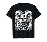 Gótico Gótico Ocultismo Godos contra Fascismo Camiseta gráfica económica, Hombre, Negro, XL