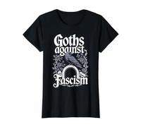 Gótico Gótico Ocultismo Godos contra Fascismo Camiseta gráfica económica, Mujer, Negro, XS