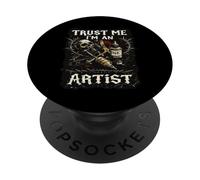 Gótico Grunge Confía en Mí Soy un Artista T PopSockets PopGrip Adhesivo