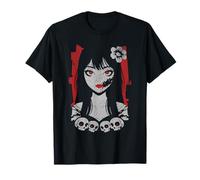 Gótico Horror Anime Chica Tríptico Japonés Creepy Kawaii Camiseta