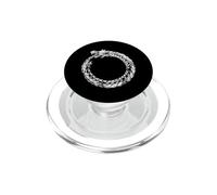 Gótico Medieval Ouroboros Serpiente Comiendo sí Mismo Blanco Novedad PopSockets PopGrip para MagSafe