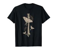 Gótico Polilla Anatomía Columna Luna Oculto Naturaleza Camiseta gráfica económica