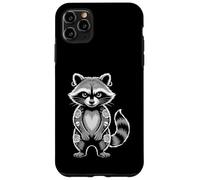 Gótico Punk Mapache Tatuaje Piercing Fresco Divertido Animal Entintado Carcasa para iPhone 11 Pro Max