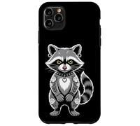 Gótico Punk Mapache Tatuaje Piercing Fresco Divertido Animal Entintado Carcasa para iPhone 11 Pro Max