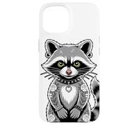 Gótico Punk Mapache Tatuaje Piercing Fresco Divertido Animal Entintado Carcasa para iPhone 15