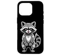 Gótico Punk Mapache Tatuaje Piercing Fresco Divertido Animal Entintado Carcasa para iPhone 16 Pro