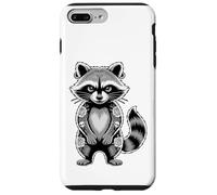 Gótico Punk Mapache Tatuaje Piercing Fresco Divertido Animal Entintado Carcasa para iPhone 7 Plus/8 Plus