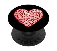 gótico San Valentín en Forma de corazón Cerebro Espeluznante Espeluznante anatómico PopSockets PopGrip Adhesivo