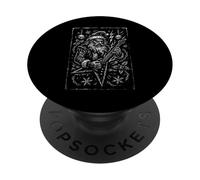 Gótico Santa Guitarrista Eléctrico Metal Música Rebelde Navidad PopSockets PopGrip Adhesivo