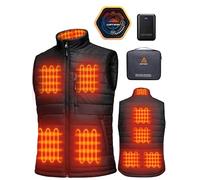 GOTOBI Chaleco Calefactable Hombre con Bateria de 16000mAh - Chaleco Calefactable con 9 Zonas de Calefacción y 3 Temperaturas Ajustables, Chaleco Calefactable para Actividades al Aire Libre