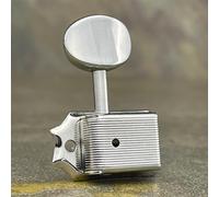 Gotoh sintonizadores de Vintage - Pomo giratorio con roseta (Oval níquel (6-in-a-Line)