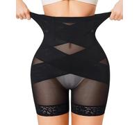 Gotoly Braga Faja Reductora Mujer Adelgazante Shapewear Braguitas Moldeadoras Abdomen Control de Barriga Faja Reductora Sin Costuras (FR/ES, Letras, S, Regular, Regular, Negro)