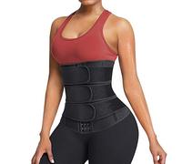 Gotoly Fajas Reductoras Mujer para Deporte Faja Neopreno para Sudar Sweat Waist Trainer Faja Lumbar Deportiva Deporte Fitness Cintura Entrenador de Sudoración Efecto Sauna (XXX-Large, Negro)