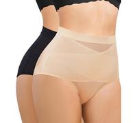 Gotoly Pack de 2 Braga Faja Reductora Mujer Invisible Adelgazante Shapewear Braguitas Moldeadoras Control de Barriga Faja Sin Costuras