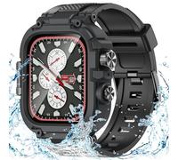 Goton Correa resistente al agua IP68 para Apple Watch de 46 mm con funda protectora de pantalla integrada para hombres, resistente a los golpes, correa deportiva compatible con iWatch Series 10